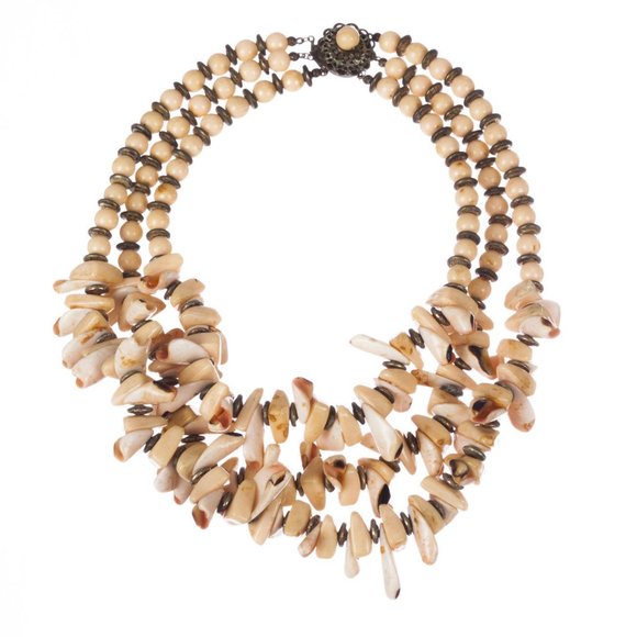 Miriam Haskell Shell Bead Necklace